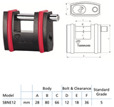 SBNE12 - 12mm Sliding Bolt - CEN5